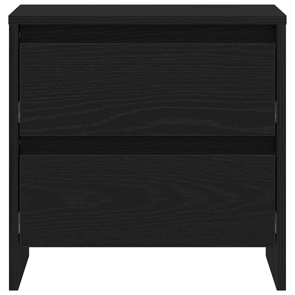 Bedside Cabinet Black oak 45 x 34 x 44.5 cm Engineered wood